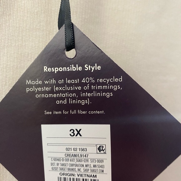 Ava and Viv Mock Neck Cream Sweatshirt size 3XL - Picture 5 of 6